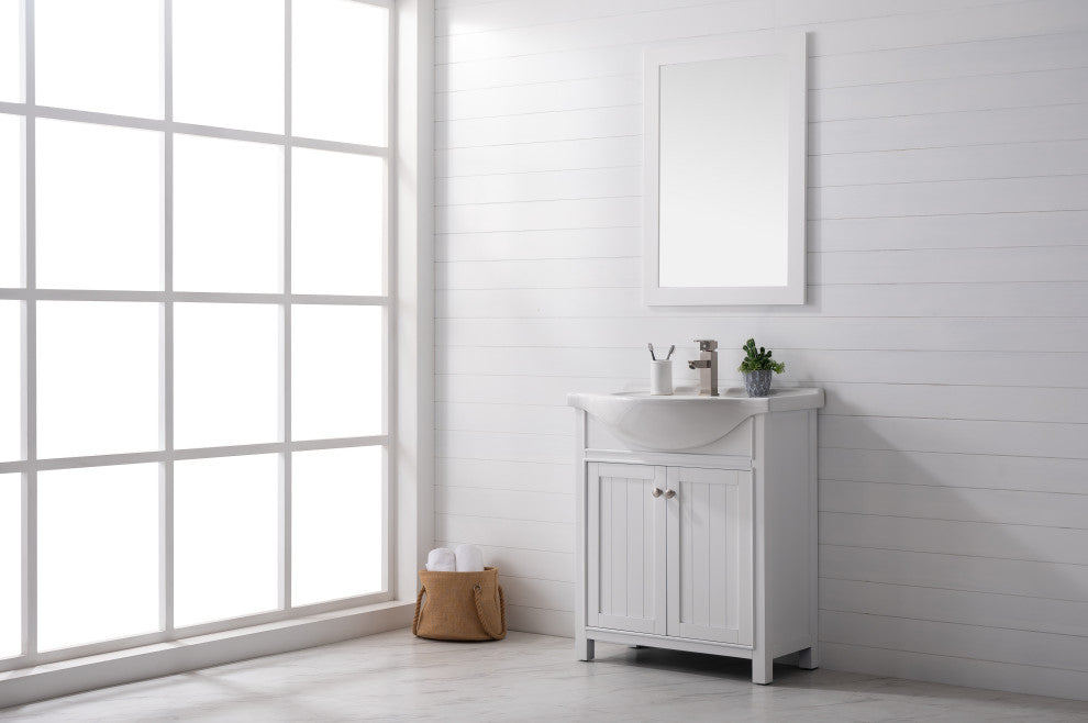 Marian Transitional White 30" Single Sink Vanity