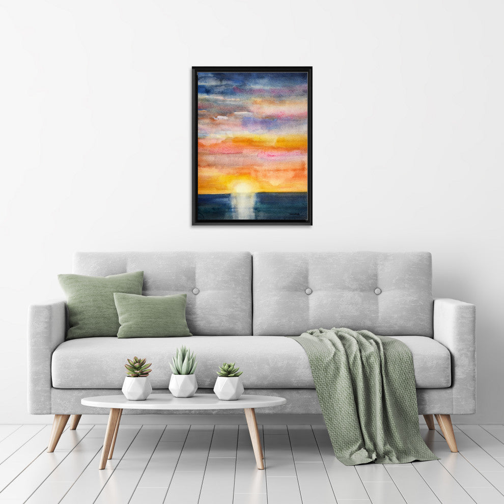 Glorious Sunset Framed Canvas Wall Art by Norman Wyatt Jr., 12"x16"
