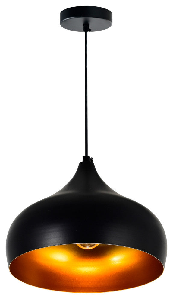 Dynamic 1 Light Down Pendant With Black Finish