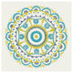 "Lakai Circle VI Blue and Yellow" Paper Print by Kathrine Lovell, 26"x26"