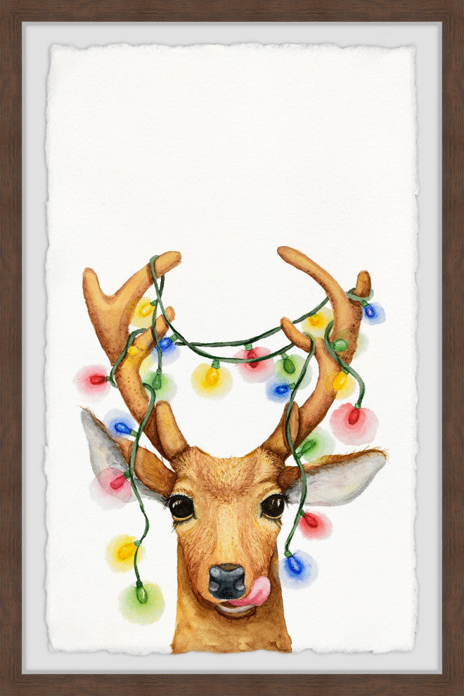 "Antler Decor" Framed Painting Print, 12x18