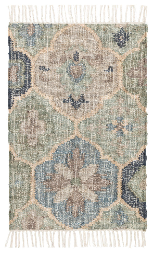 Dash & Albert Pali Blue Handwoven Jute Rug, Blue, 2' x 3'
