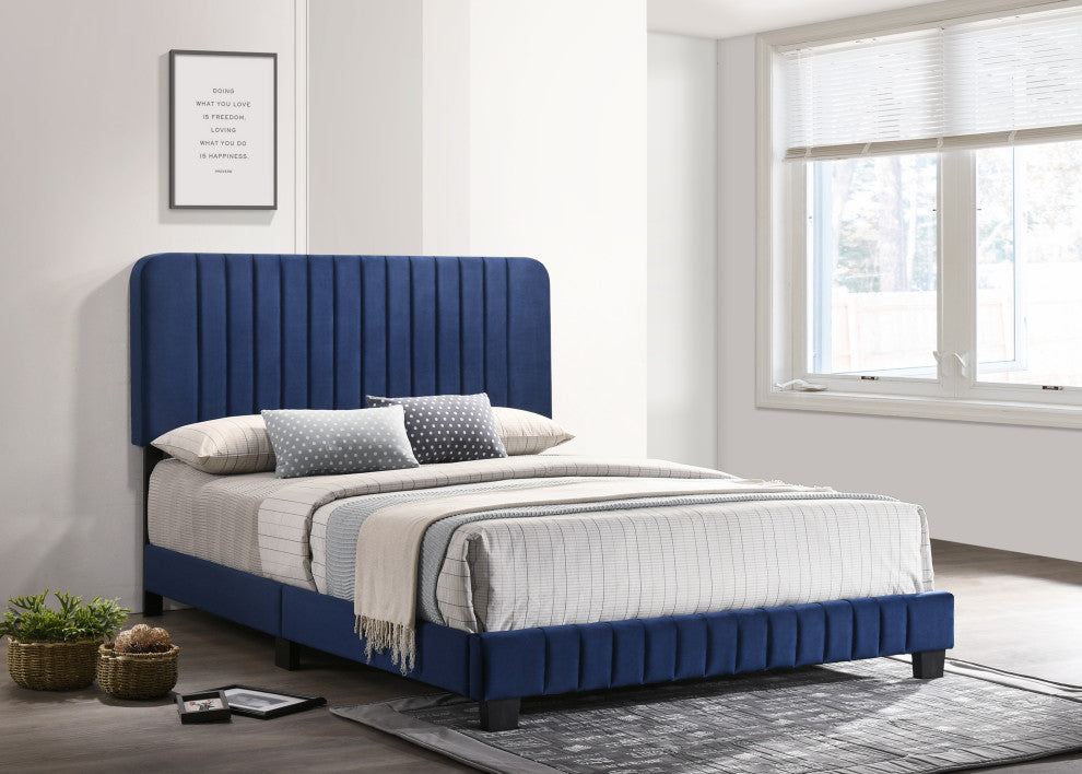 Lodi Bed, Navy Blue, King