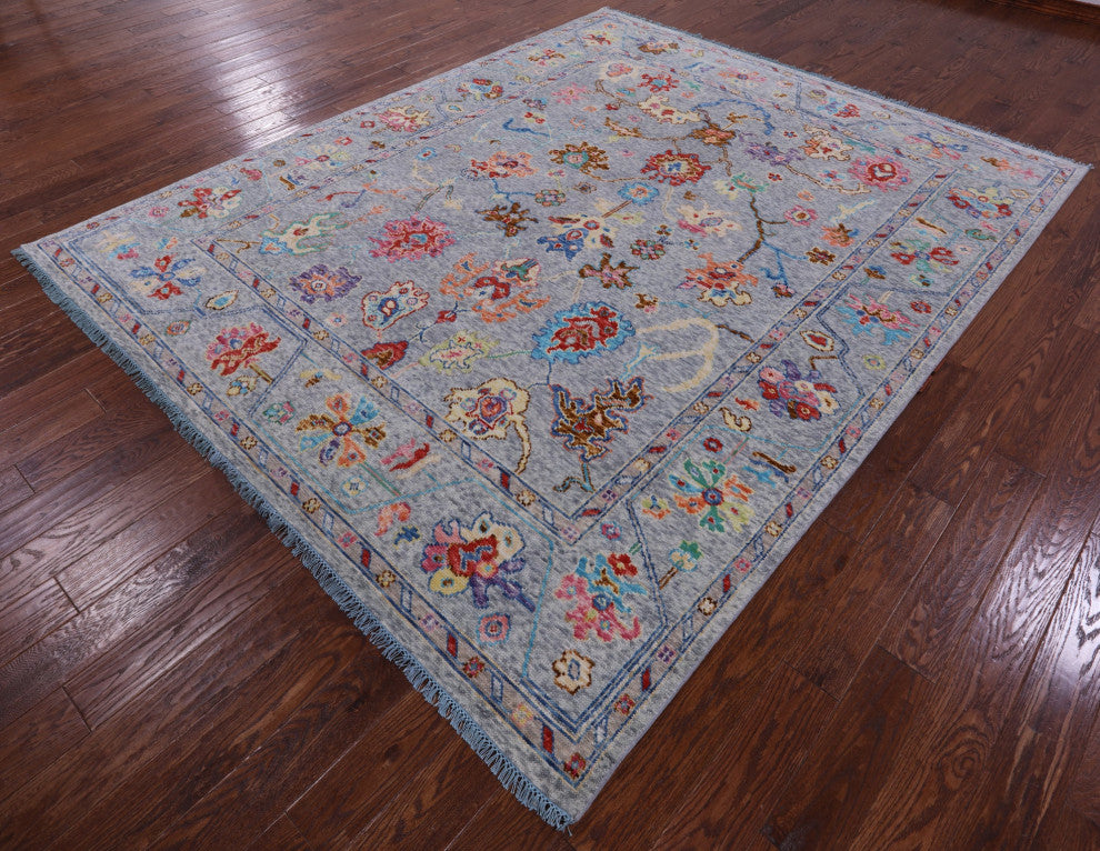 Turkish Oushak Handmade Wool Rug 8' 1" X 10' 0" - Q14850