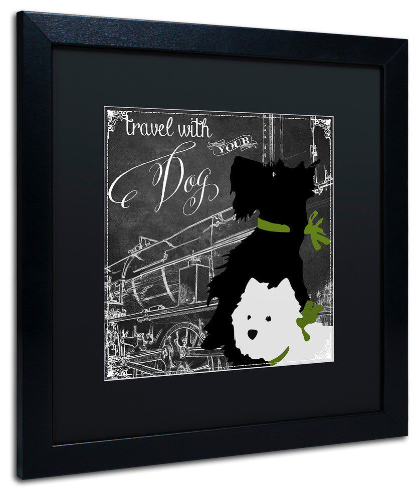 Color Bakery 'Travel With Your Dog', Black Frame, Black Mat, 16x16
