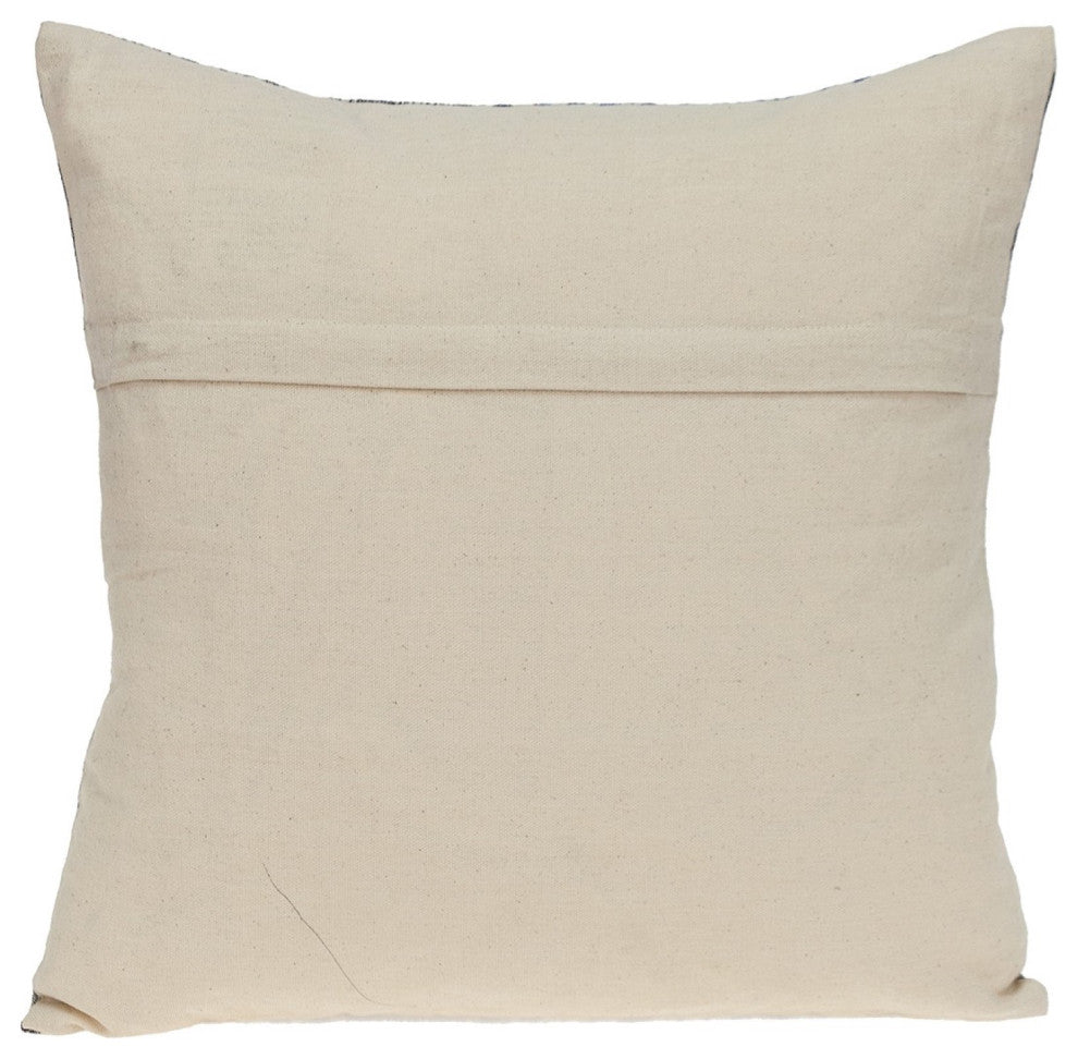 Gray and Blue Aztec Diamond Throw Pillow