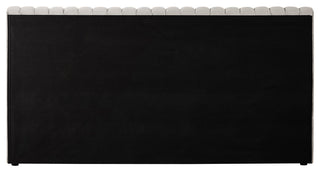 Nico Black Velvet Upholstered Bed, Cream, King