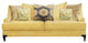 Furniture of America Charlette Traditional Fabric Upholstered Sofa in Gold