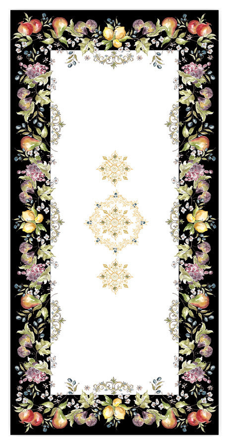 Laural Home Tuscan Fruit Sketch 70" X 144" Tablecloth