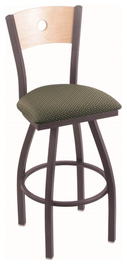 Holland Bar Stool, 830 Voltaire 30 Bar Stool, Pewter Finish