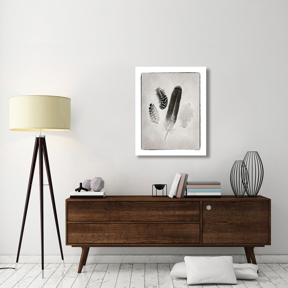 "Feather Group I - BW" Digital Paper Print by Debra Van Swearingen, 30"x37"