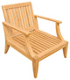 6-Piece Lagos Outdoor Teak Sofa Set With Sunbrella Cushions Linen Chilli