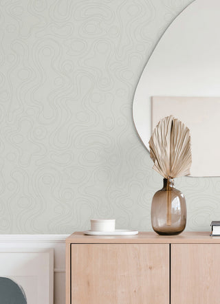 Emily Rayna Beige Lineation Peel and Stick Wallpaper