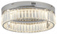 1-Light Chrome Dimmable LED Flush Mount With Clear Crystals