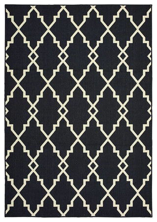 Marina 7763K, Black/Ivory, 5'3"x7'6"