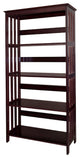 Dark Espresso Mission Style Four Shelf Tower Bookcase