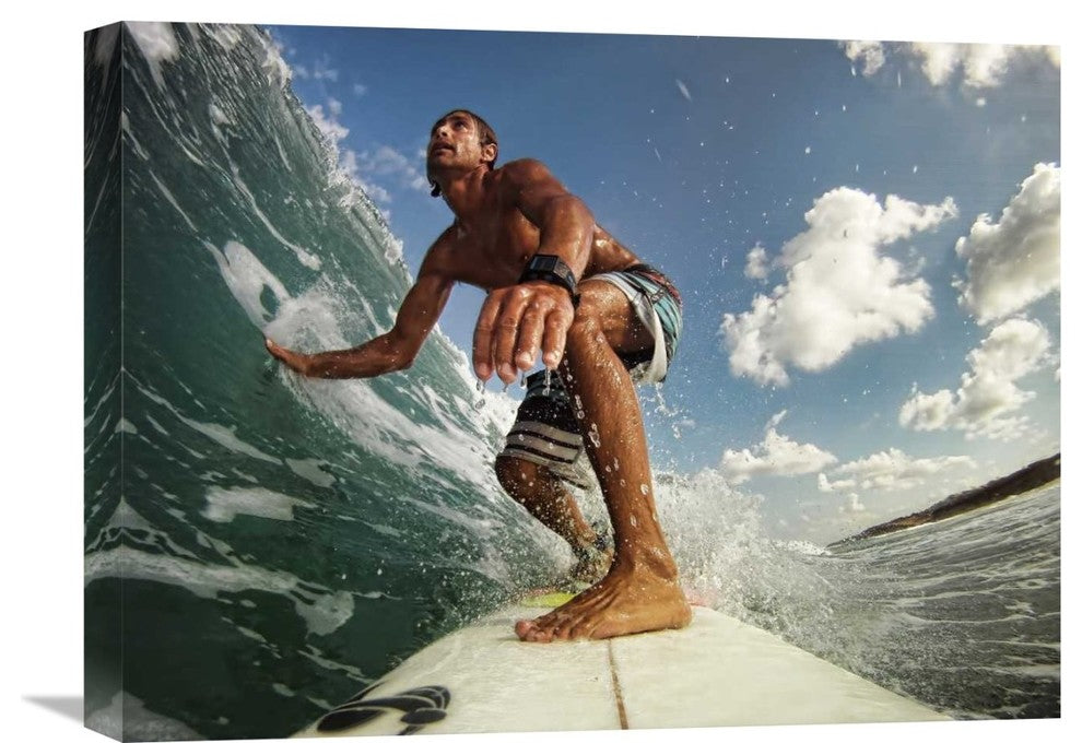 "Surfer" Stretched Canvas Giclee by Assaf Gavra, 22x17"