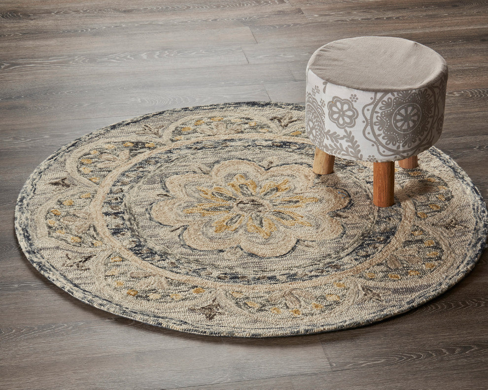 Summer Petals Area Rug, 4' Round