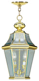 LIVEX LIGHTING 2265-02 2 Light PB Outdoor Chain Lantern