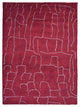 HAND KNOTTED LOOM SILK ECO-FRIENDLY RUGS-8'x10',Rectangle,Red White,Contemporary