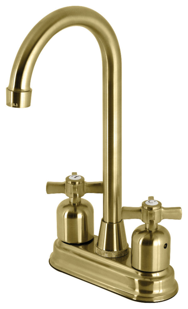 Kingston Brass KB8497ZX Millennium Bar Faucet, Brushed Brass