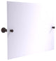 Carolina Frameless Landscape Tilt Mirror with Beveled Edge, Antique Bronze