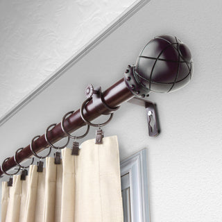 Supreme Curtain Rod, Mahogany, 48-84"