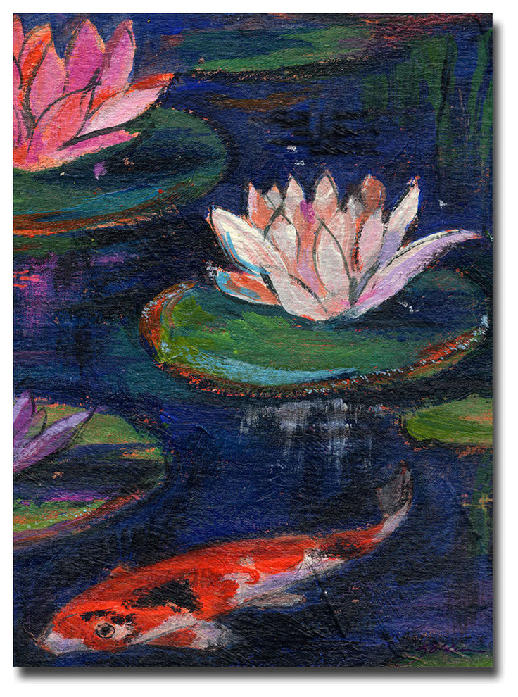 'Lily Pond' Canvas Art by Sheila Golden
