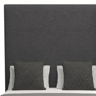 Nativa Interiors Moyra Plain Bed, Charcoal, King, Headboard: High