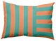 Stripes Decorative Throw Pillow, Orange, 14"x20"