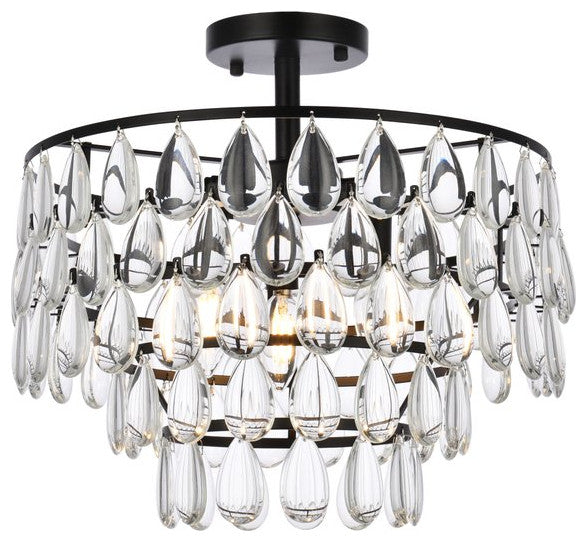 Murphy 16" Flush Mount, Black