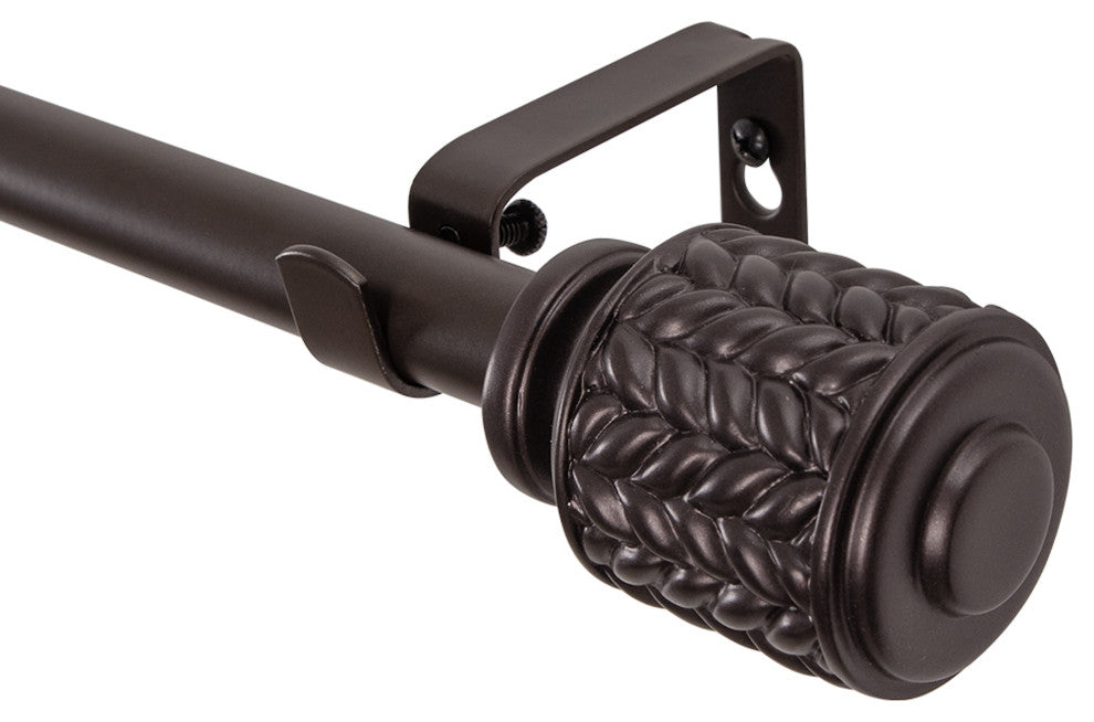 UTOPIA ALLEY 3/4 Inch Curtain Rod - Curtain Rods For Windows, Oil Rubbed Bronze, 86"-120"