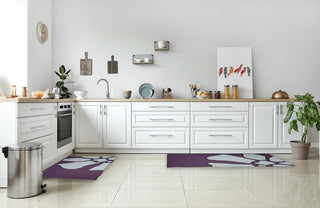 Petal Lines Spring Chenille Rug, Purple, 2'x3'