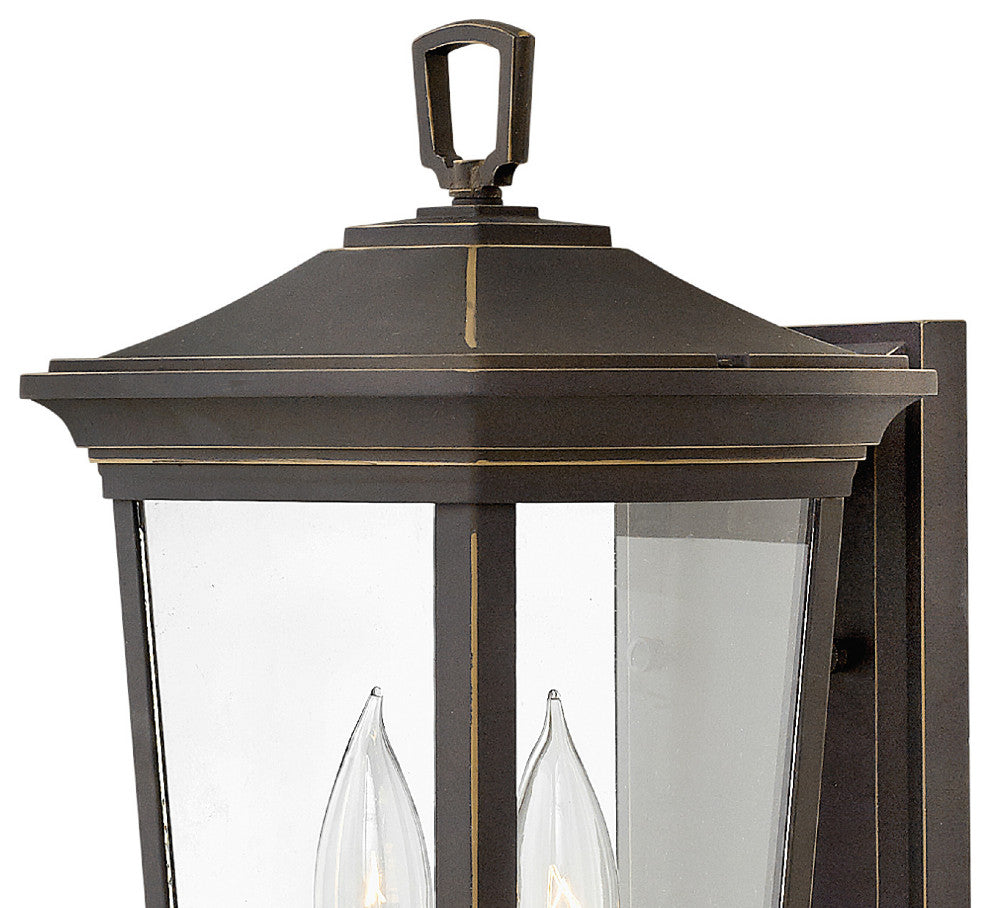 Hinkley Bromley 15.5" Small Outdoor Wall Mount Lantern, Oil Rubbed Bronze