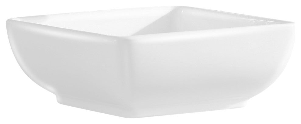 Fine Fixtures White Vitreous China Bulging Square Vessel Sink