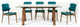 HomeRoots 30" Walnut Wood and Glass Dining Table