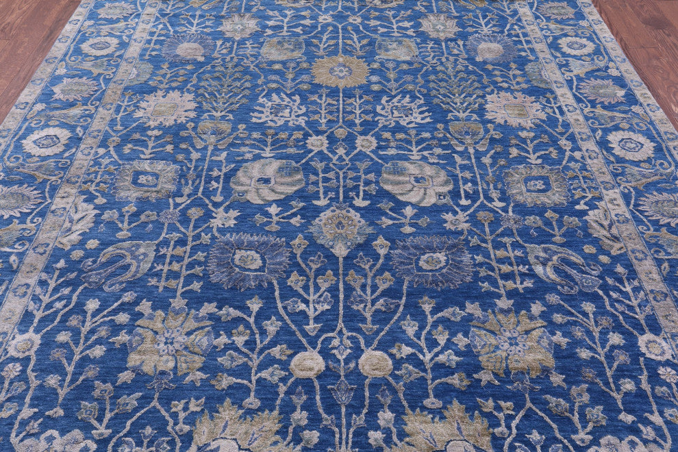 Persian Wool & Silk Hand-Knotted Rug 8' 0" X 10' 6" - Q15974