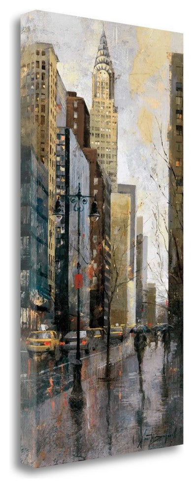 "Rainy Day In Manhattan" By Marti Bofarull, Giclee Print on Gallery Wrap Canvas