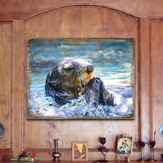 Otter Wooden Block, 36 X 24