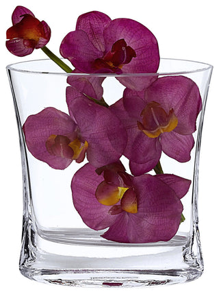 8" Mouth Blown Large Glass Pocket Vase