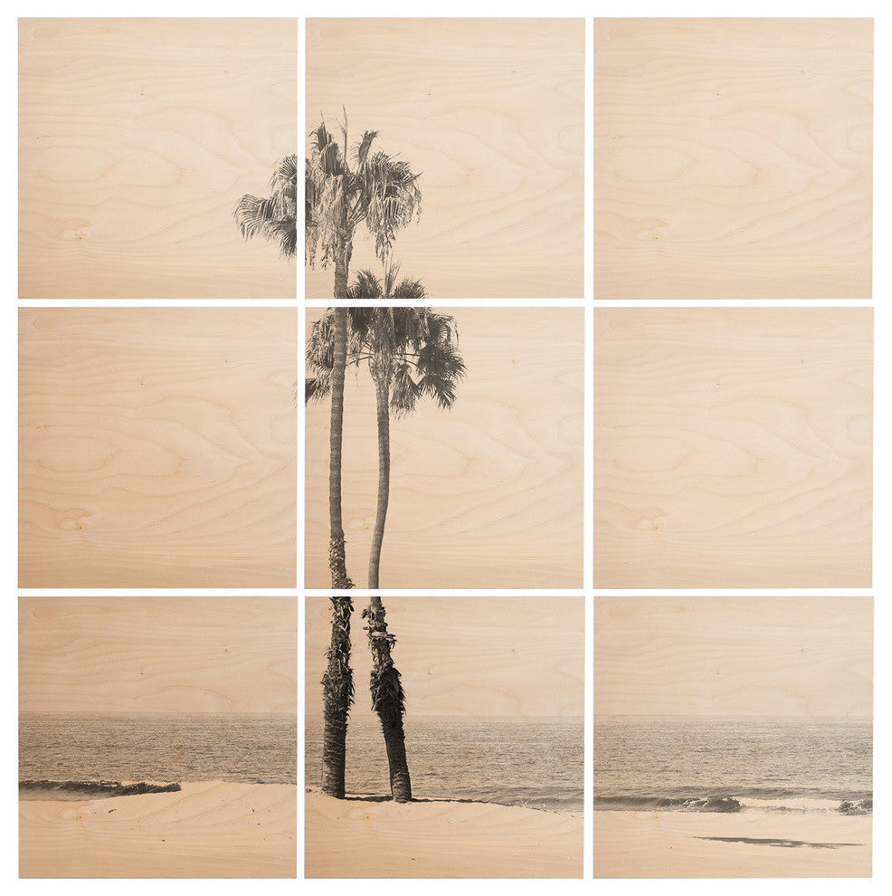 Deny Designs Bree Madden Two Palms Wood Wall Mural, 4'x4'