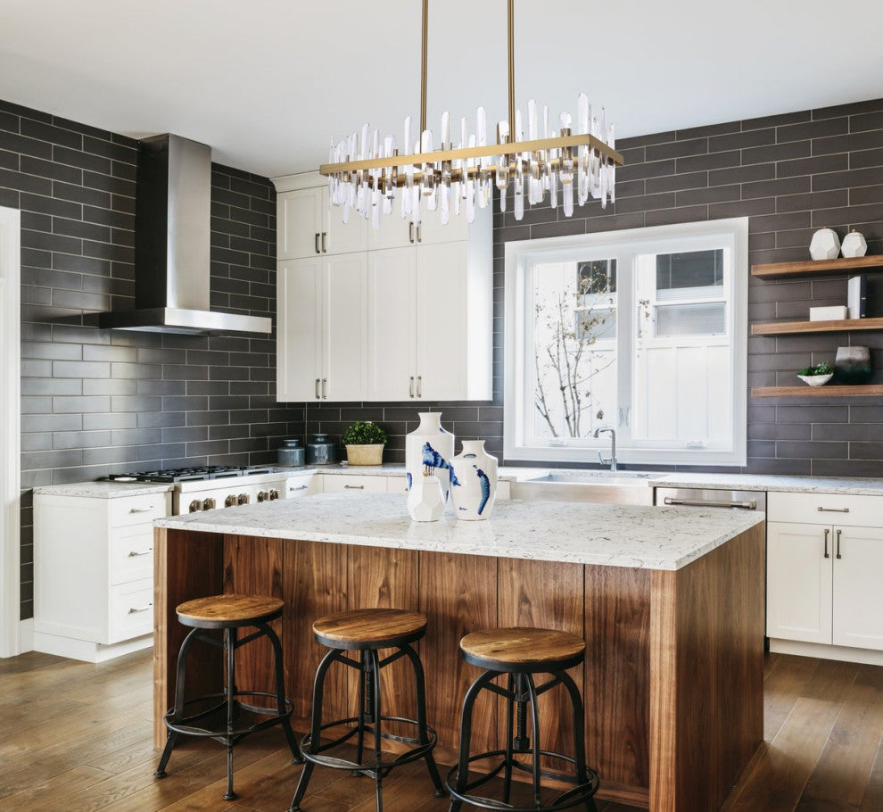 Modern Satin Gold 20-Light Chandelier