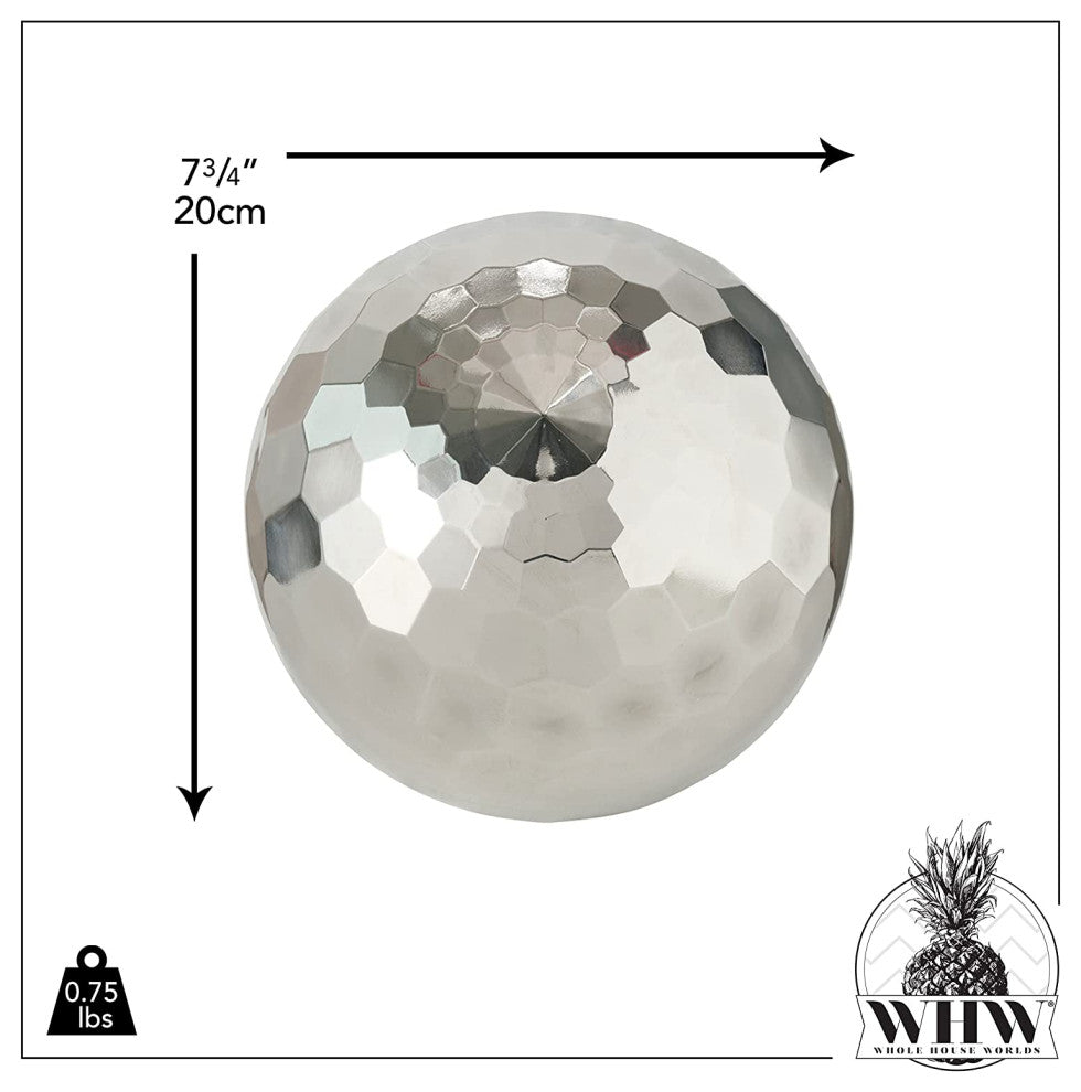 Faceted Gazing Ball, 7.75 Inches