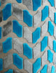 Castle Crest Turquoise and Gray Handmade Luxury Pillow, 20"x20"