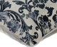 Gray Decorative Pillow Covers 22"x22" Velvet, Paloma Gray Floral