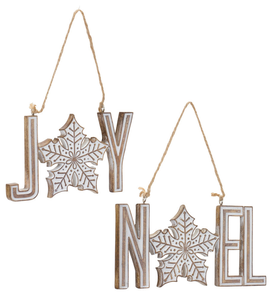 Joy Noel Snowflake Ornament, 12-Piece Set