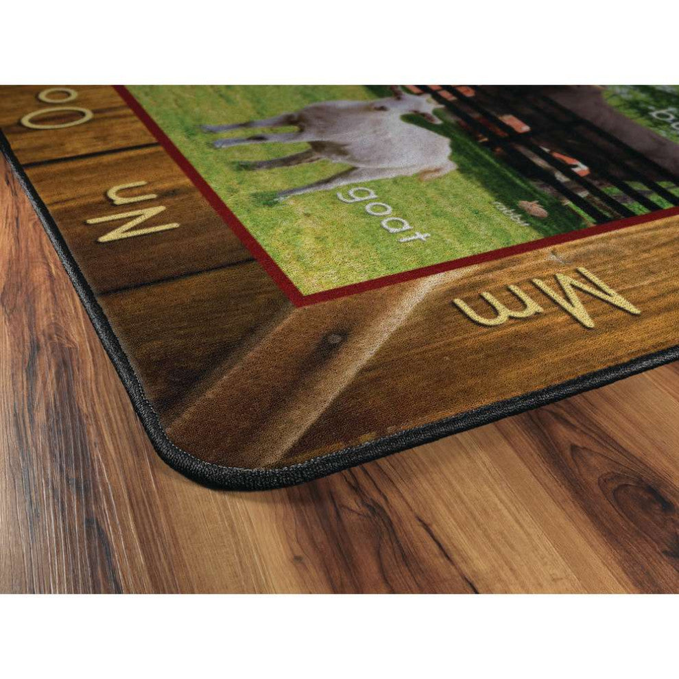 Flagship Carpets FA1015-44FS 7'6x12 See My Barn Animals Rug