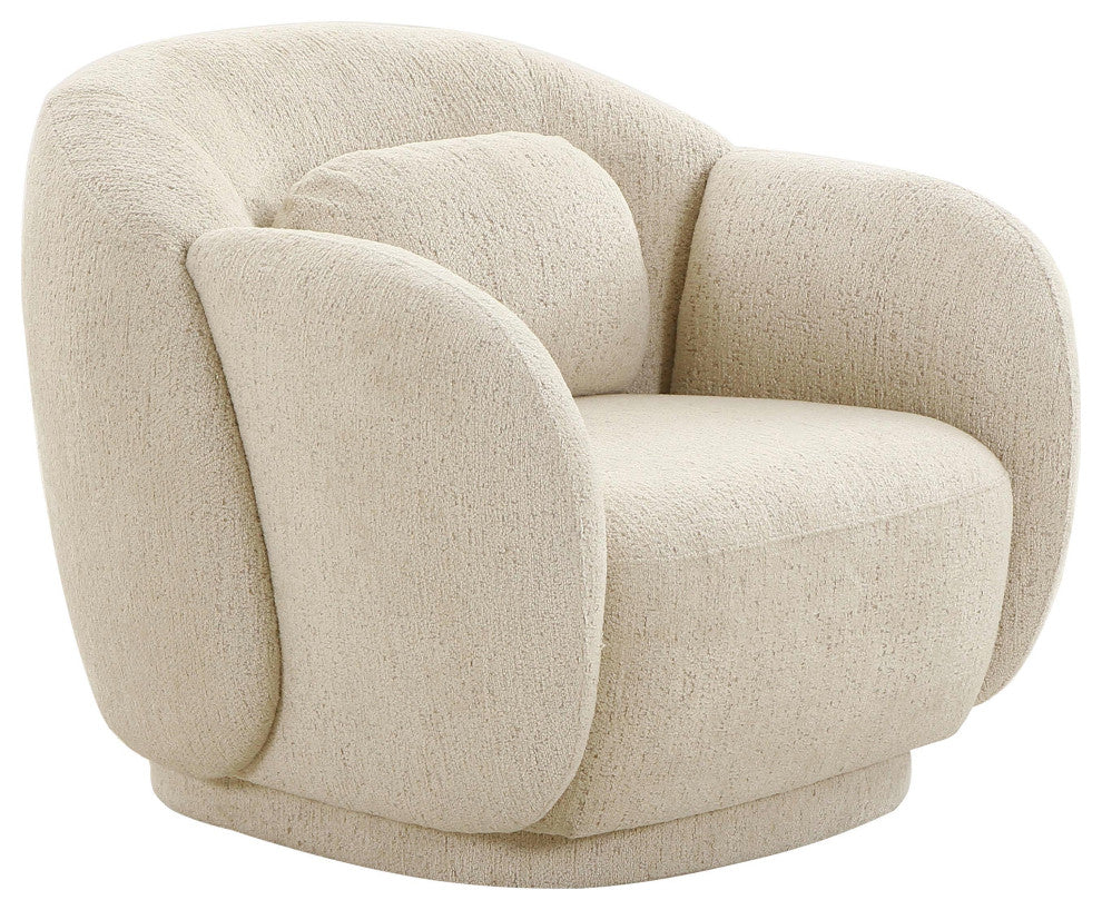 Misty Boucle Accent Chair, Cream
