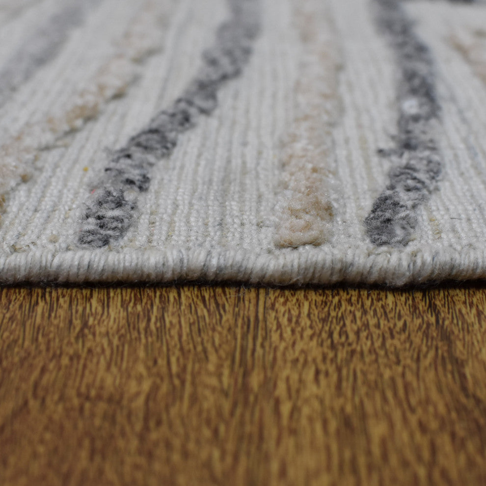 HAND WOVEN FLAT WEAVE KILIM POLYESTER RUGS -Rectangle,Beige Multicolor,Abstract, [Rectangle] 9'x12'