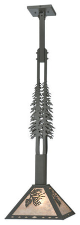12 Square Winter Pine Tall Pines Pendant